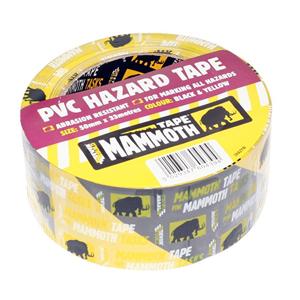 50mmx33m Self Adhesive Yellow/Black Hazard Warning Tape
